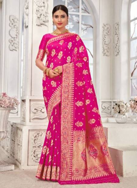Pink Colour Madhuram Monjolika New Latest Ethnic Wear Designer Silk Saree Collection 4701